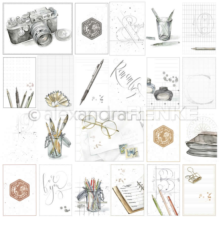 Design paper 'Card sheet travel for you' - P AR 10.891 - A.RENKE