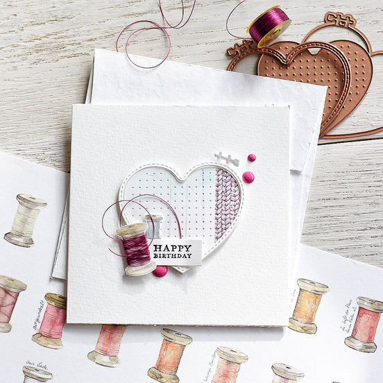 D-AR-Hz0023 Set Fustelle 'Small hearts embroidery frame set' - A. RENKE