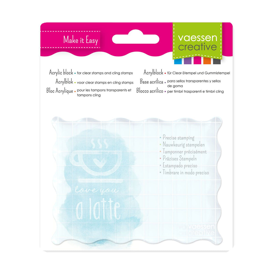 Acrylic Stamp Block 16x12x1 cm - VAESSEN CREATIVE