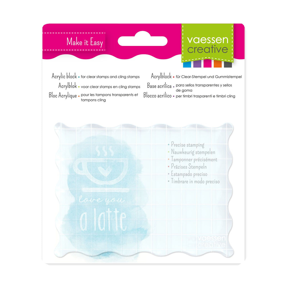 Acrylic Stamp Block 16x12x1 cm - VAESSEN CREATIVE