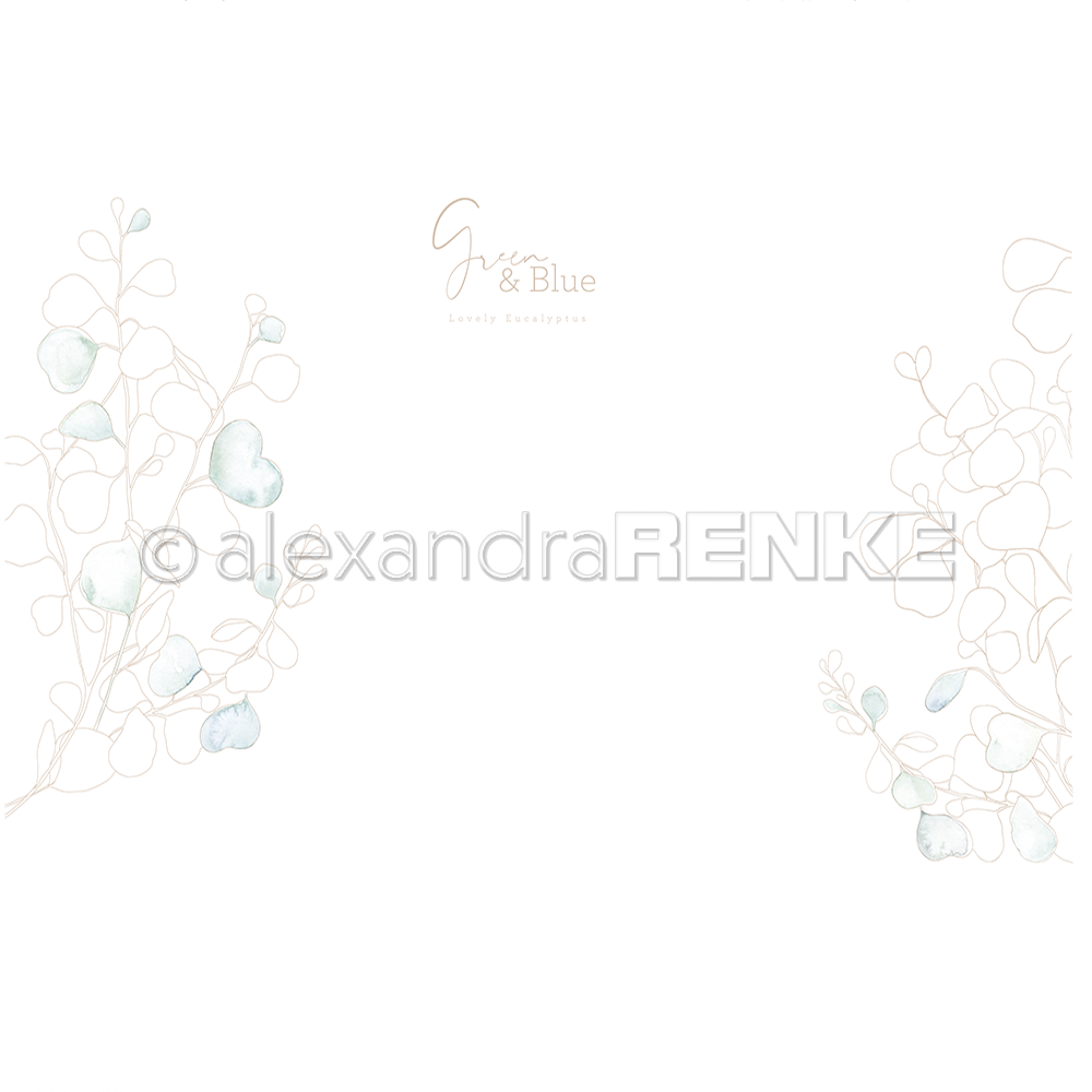 A. RENKE - Carta 'Green & Blue Eukalyptus' 10.1161