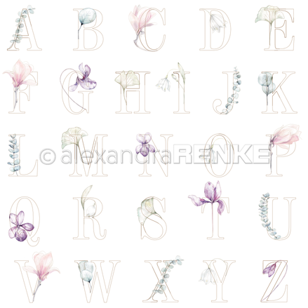 A. RENKE - Carta 'Floral Alphabet' 10.1312
