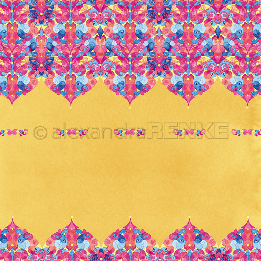 A. RENKE - Mandala Baldachin Ornament on Safran 10.1386