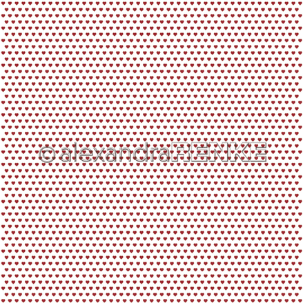 A. RENKE - Carta 'Heart rapport dark red' 10.1611