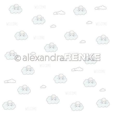 A. RENKE - Paper 'Baby rabbit on clouds blue int..."10.1627x