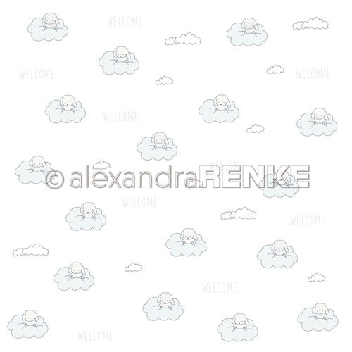 A. RENKE - Paper 'Baby rabbit on clouds blue int..."10.1627x