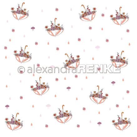 A. RENKE - Carta 'Umbrellas with Flowers'  10.1665