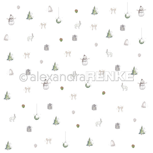 A. RENKE - Carta  "Floral christmas green mini rapport" - 10.2013