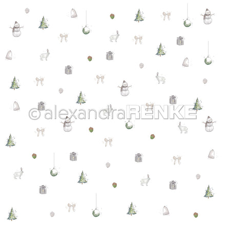 A. RENKE - Card "Floral christmas green mini rapport" - 10.2013