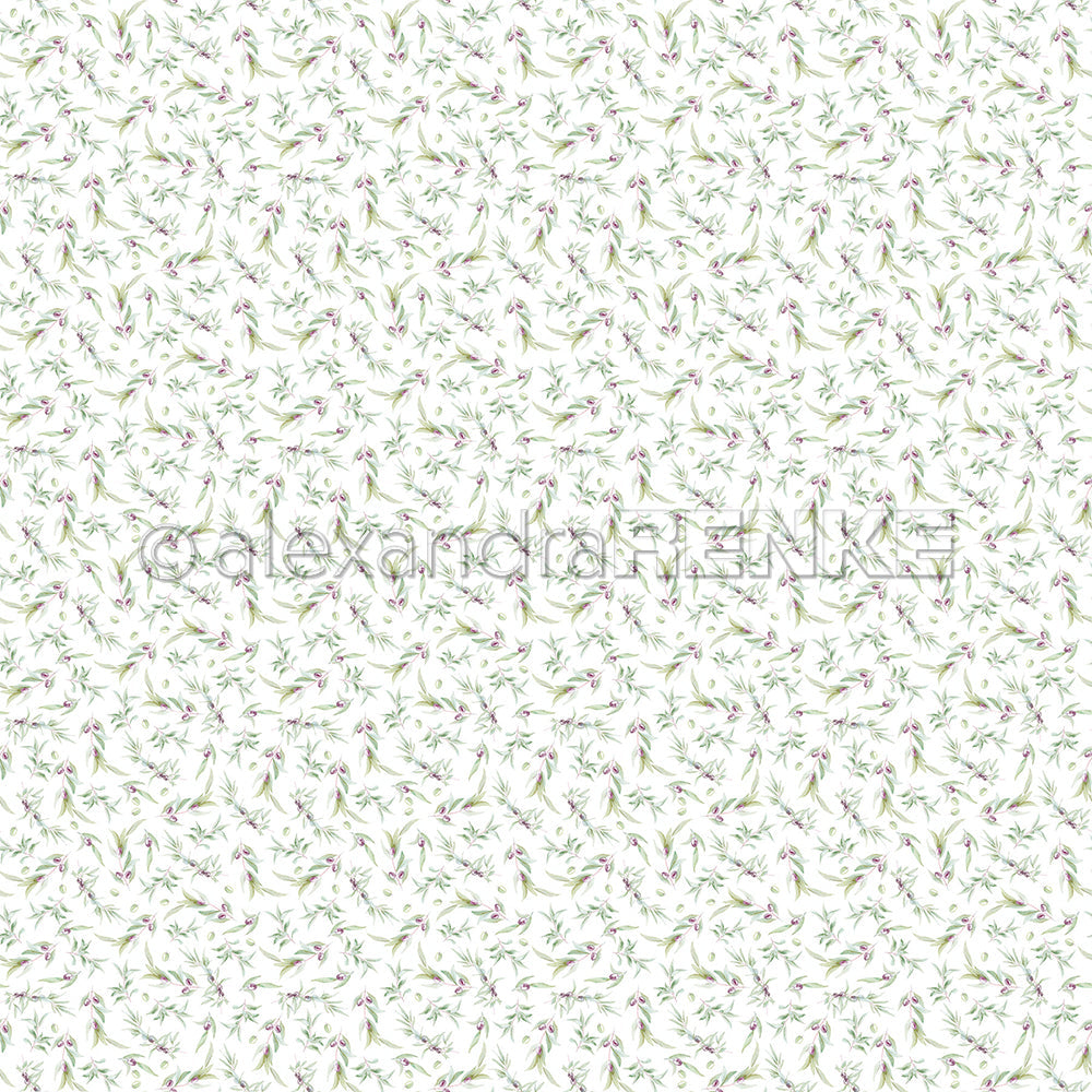 A.RENKE - Carta 'Olive pattern mini" 10.2682