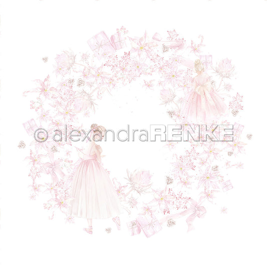 Design paper 'Ballerinas In Christmas Wreath'- P-AR-10.2805 - A.RENKE