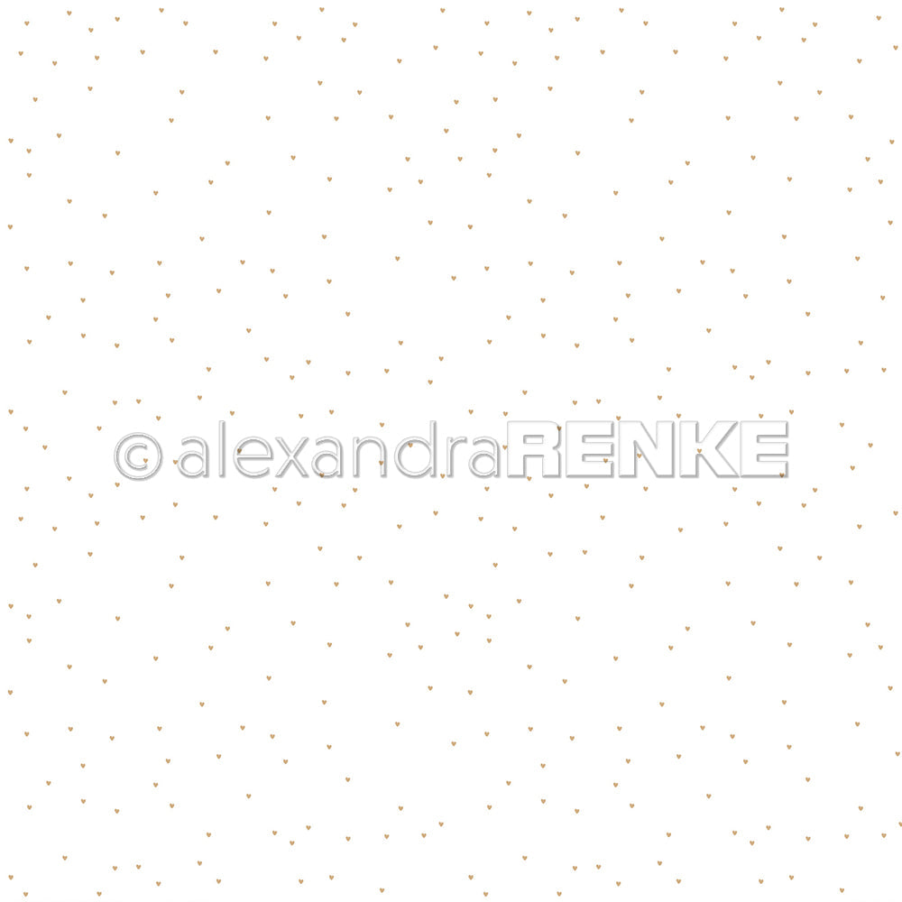 Design paper 'Heart Rain Gold' - P-AR-10.2909 - A.RENKE