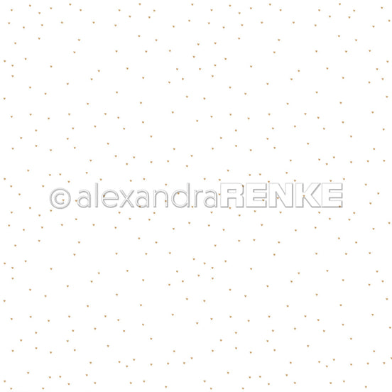 Design paper 'Heart Rain Gold' - P-AR-10.2909 - A.RENKE