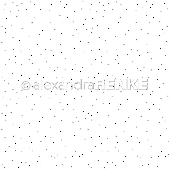 Design paper 'Heart Rain Black' - P-AR-10.2911 - A.RENKE
