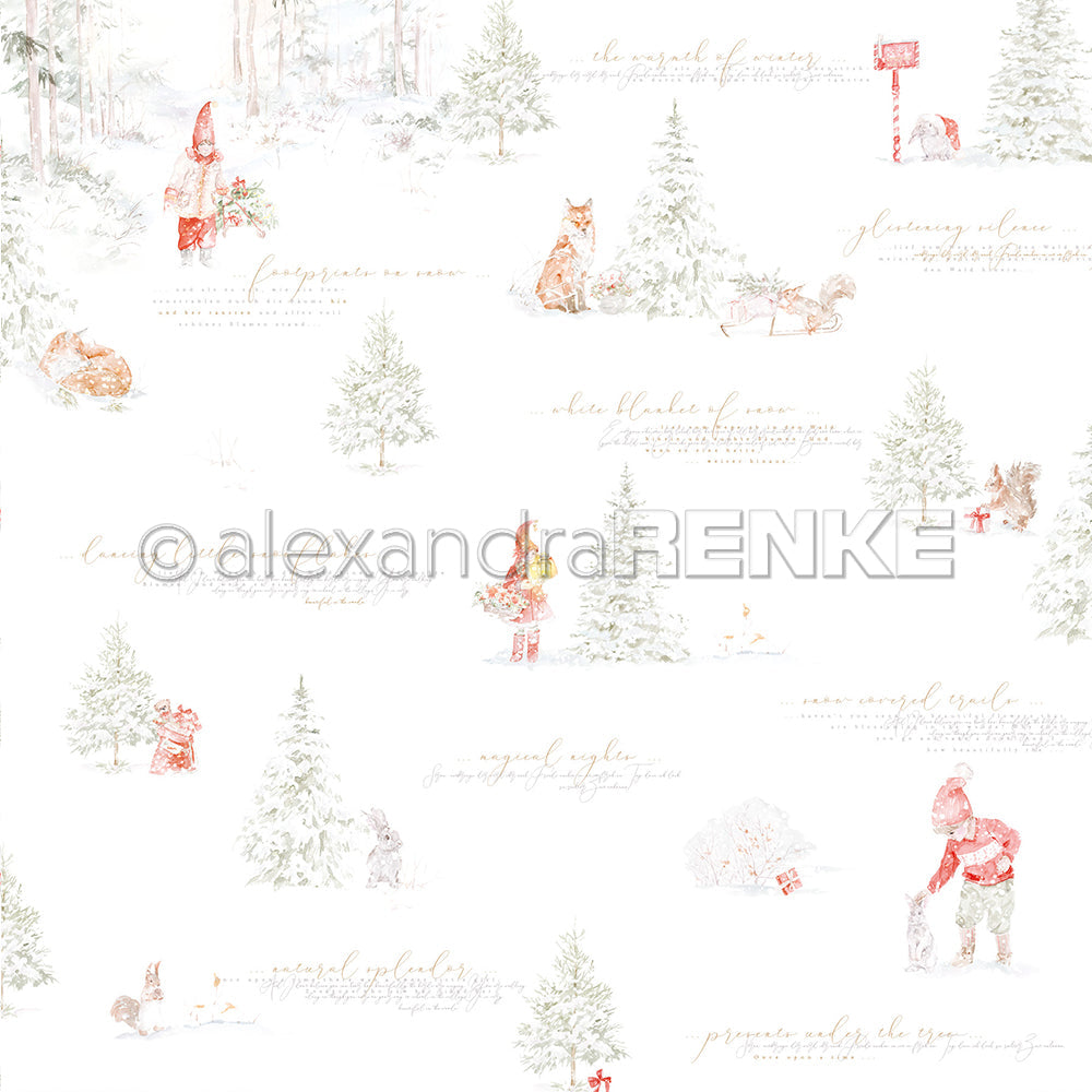 Design paper 'Winter Children in Christmas Forest'' - P-AR-10.2923 - A.RENKE