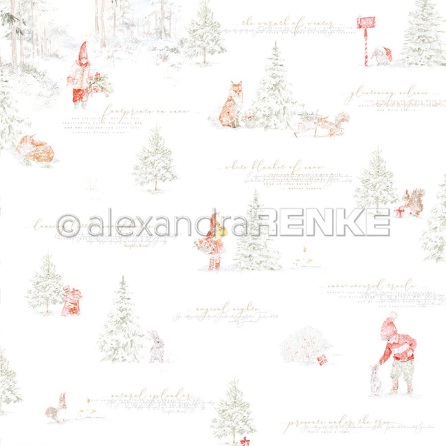 Design paper 'Winter Children in Christmas Forest'' - P-AR-10.2923 - A.RENKE