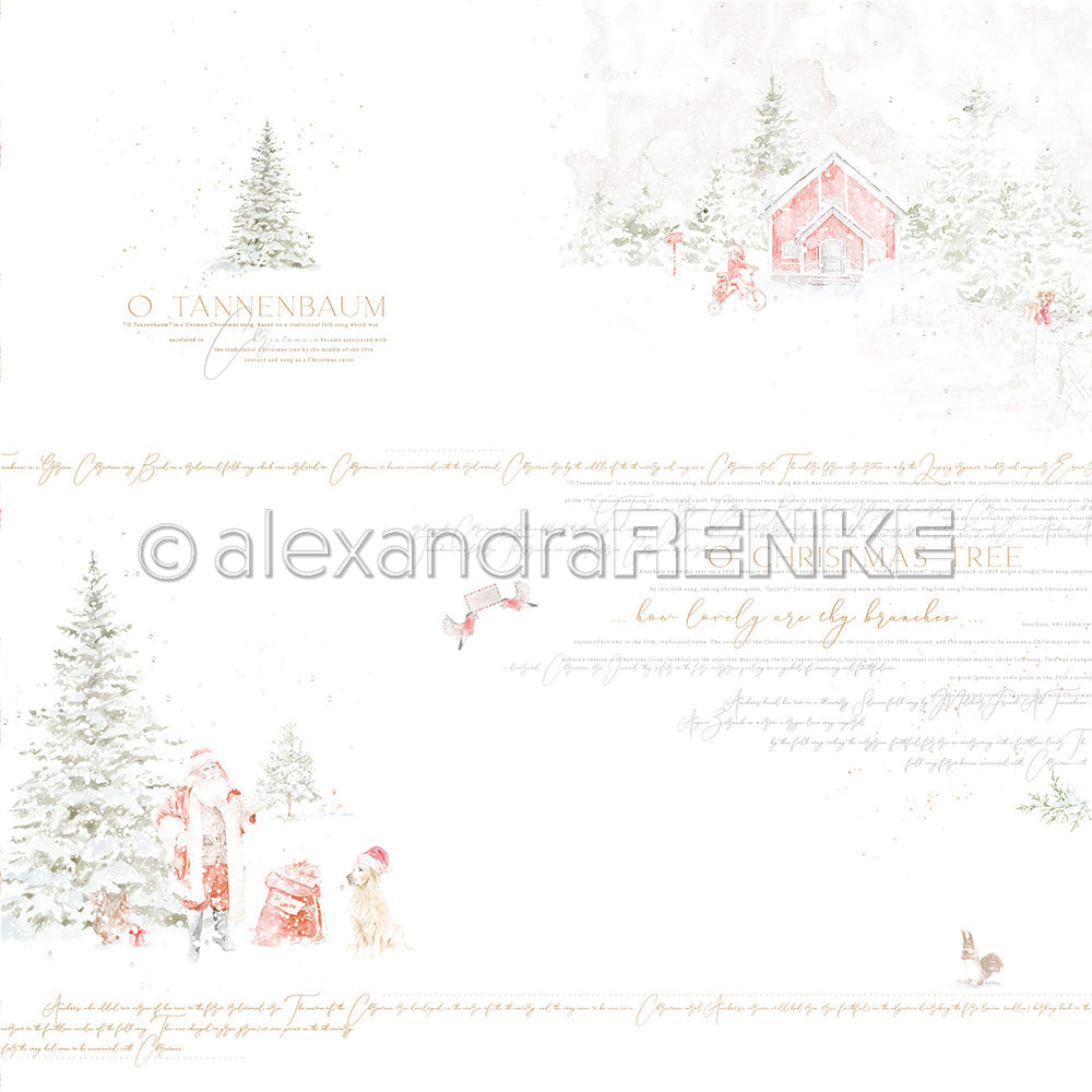 Design paper 'Santa with Red Christmas Hut'' - P-AR-10.2929 - A.RENKE