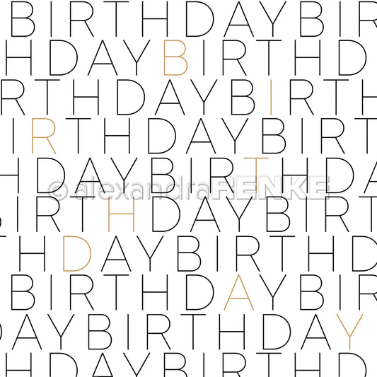 Design paper 'Birthday typography big' - P-AR-10.2964- A.RENKE