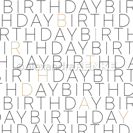 Design paper 'Birthday typography big' - P-AR-10.2964- A.RENKE