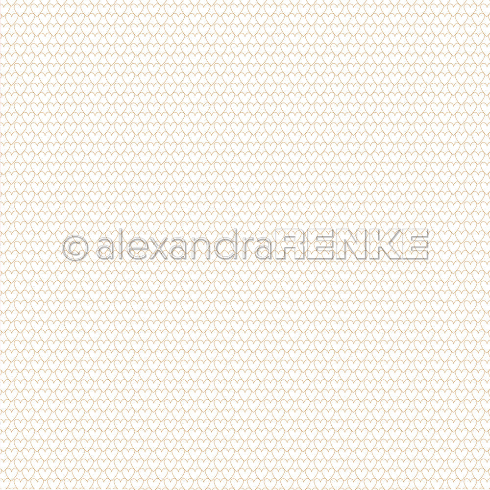 Design paper 'Interwoven Hearts BeigeGold' - P-AR-10.2967 - A.RENKE