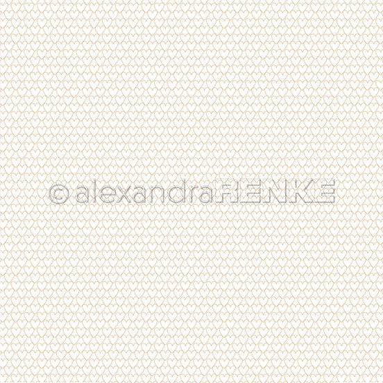 Design paper 'Interwoven Hearts BeigeGold' - P-AR-10.2967 - A.RENKE