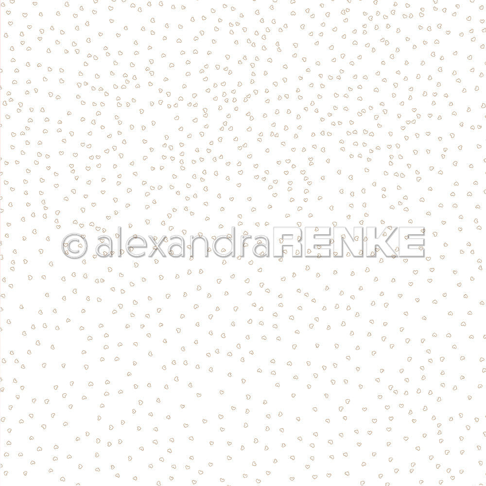 Design paper 'Flurry hearts gold outline' - P-AR-10.2995 - A.RENKE