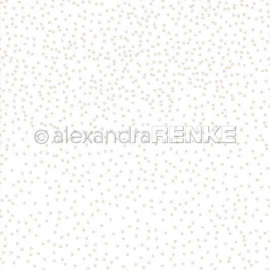 Design paper 'Flurry hearts gold outline' - P-AR-10.2995 - A.RENKE