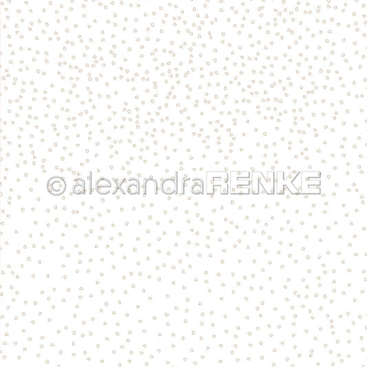 Design paper 'Flurry hearts gold outline' - P-AR-10.2995 - A.RENKE