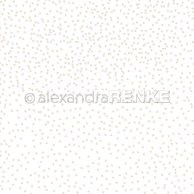 Design paper 'Flurry hearts gold outline' - P-AR-10.2995 - A.RENKE