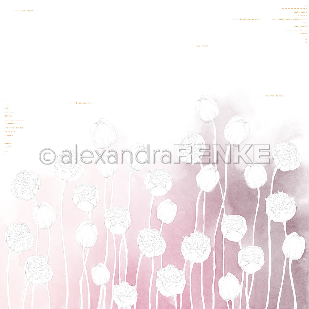 Design paper 'Tulips on gradient pink' - P AR 10.3013 - A.RENKE