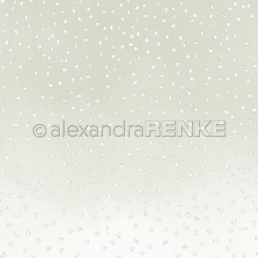 Design paper 'Teaworld little Teabags on Dewgreen '- P AR 10.3027 - A.RENKE