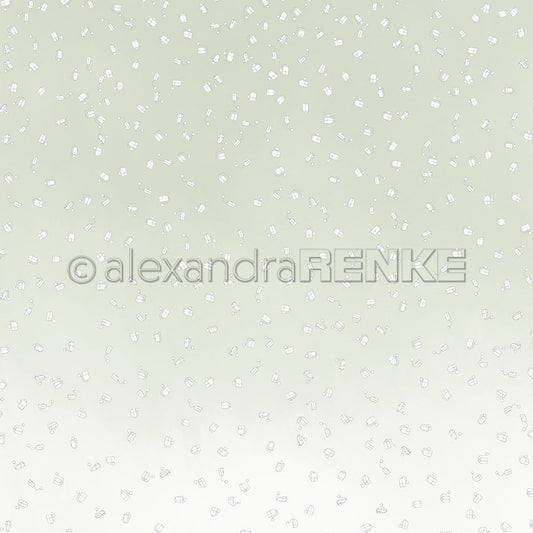 Design paper 'Teaworld little Teabags on Dewgreen '- P AR 10.3027 - A.RENKE