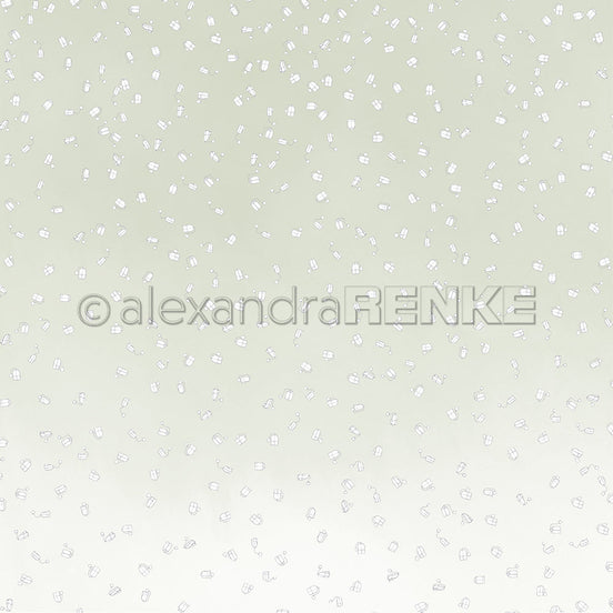 Design paper 'Teaworld little Teabags on Dewgreen ' - P AR 10.3027 - A.RENKE