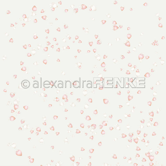 Design paper 'Strawberry flurry on transparent' - 10.3064- A.RENKE
