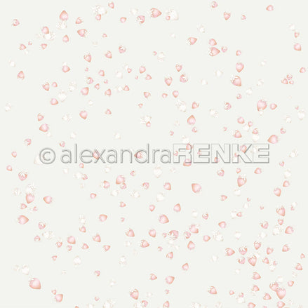 Design paper 'Strawberry flurry on transparent' - 10.3064- A.RENKE