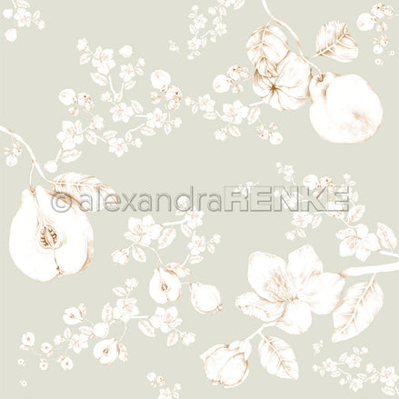 Design paper 'Large quinces on light greenk' - P-AR-10.3070 - A.RENKE
