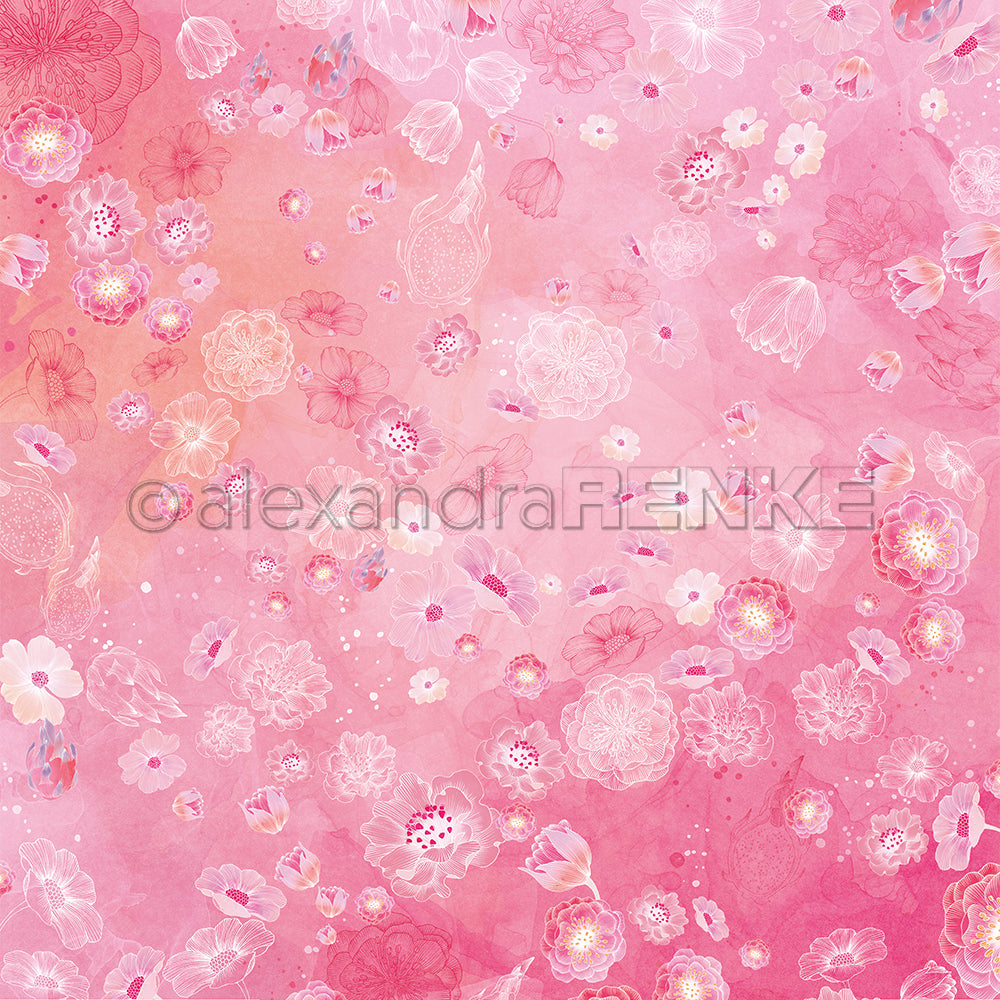 Design paper 'Dragon fruit blossom world ' - P AR 10.3124 - A.RENKE