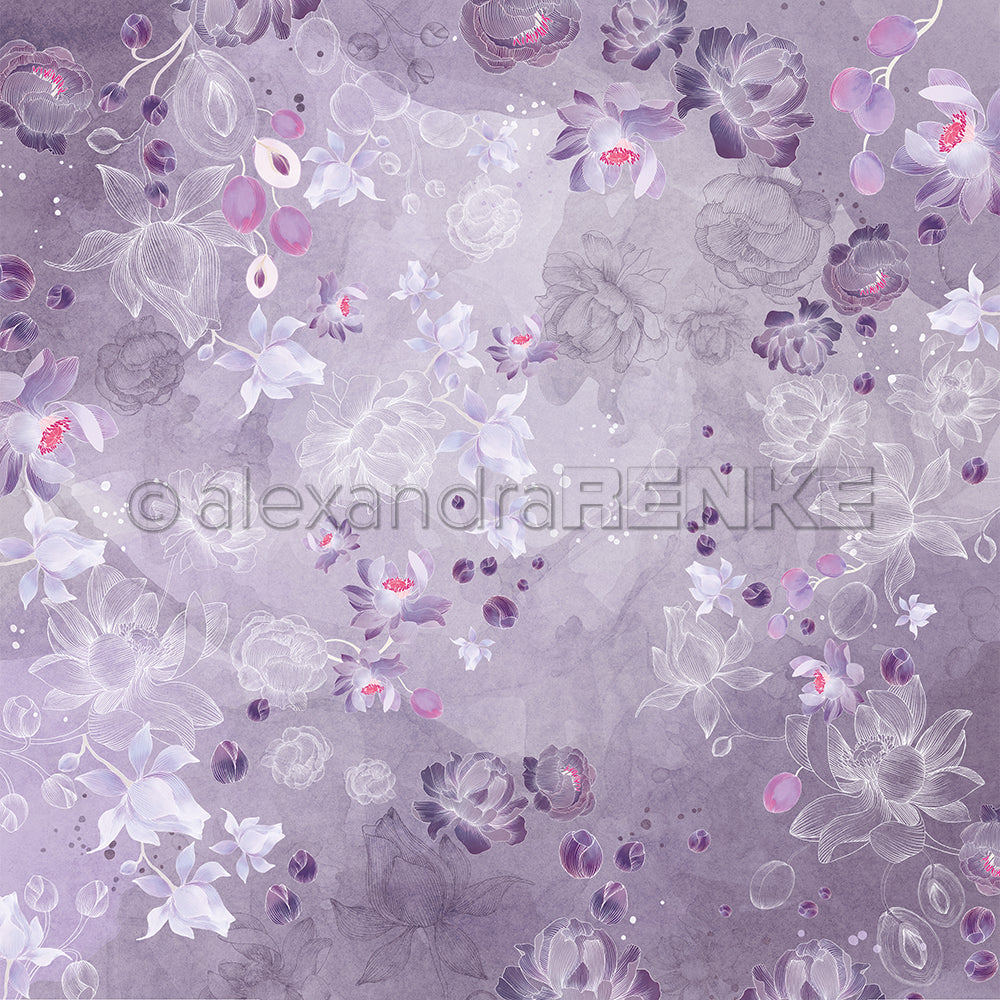 Design paper 'Plum blossom world ' - P AR 10.3127 - A.RENKE