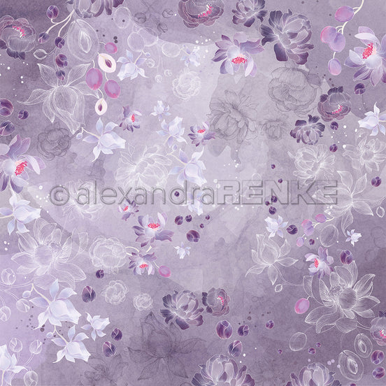 Design paper 'Plum blossom world ' - P AR 10.3127 - A.RENKE