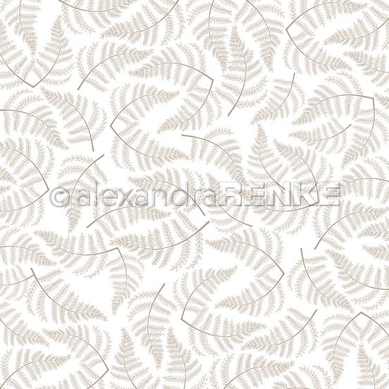 Design paper 'Fern variety cream brown'- P-AR-10.3208- A.RENKE