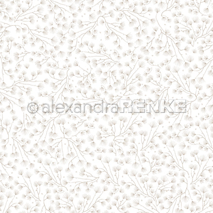 Design paper 'Fine pine branch variety cream brown'- P-AR-10.3213- A.RENKE