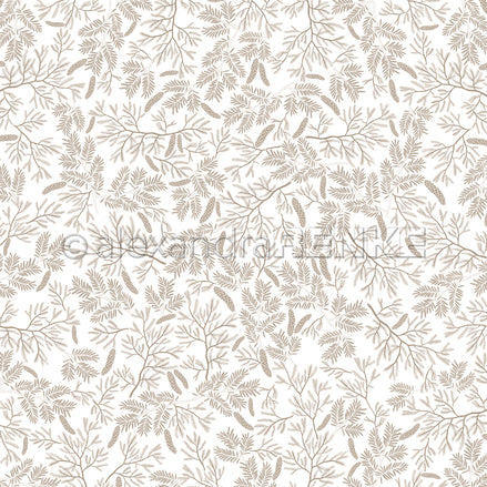 Design paper 'Fir branch variety cream brown'- P-AR-10.3214- A.RENKE