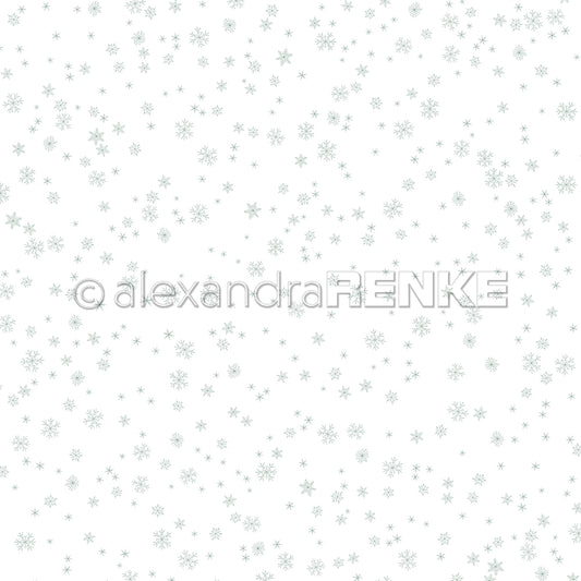 Design paper 'Fine snowflakes flurry jasper green' - P-AR-10.3231- A.RENKE