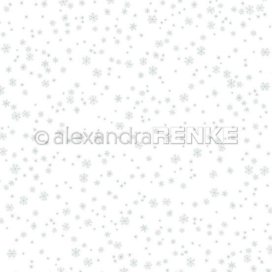 Design paper 'Fine snowflakes flurry jasper green' - P-AR-10.3231- A.RENKE