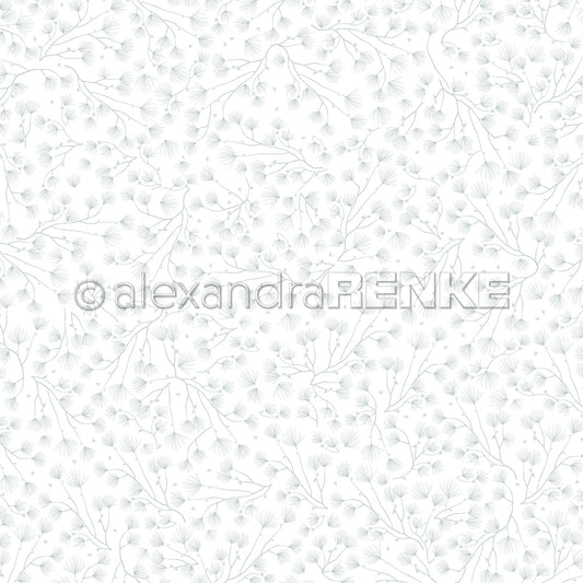 Design paper 'Fine pine branch variety jasper green'- P-AR-10.3232- A.RENKE