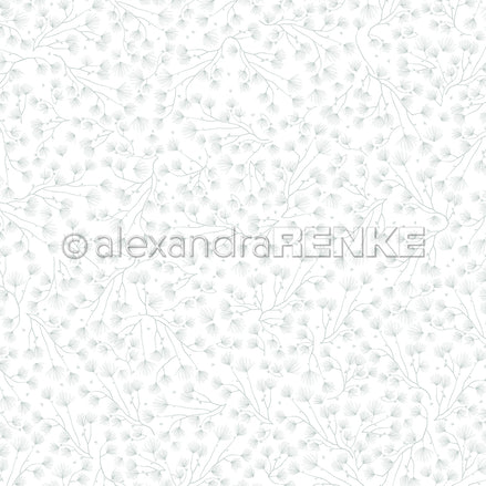 Design paper 'Fine pine branch variety jasper green'- P-AR-10.3232- A.RENKE