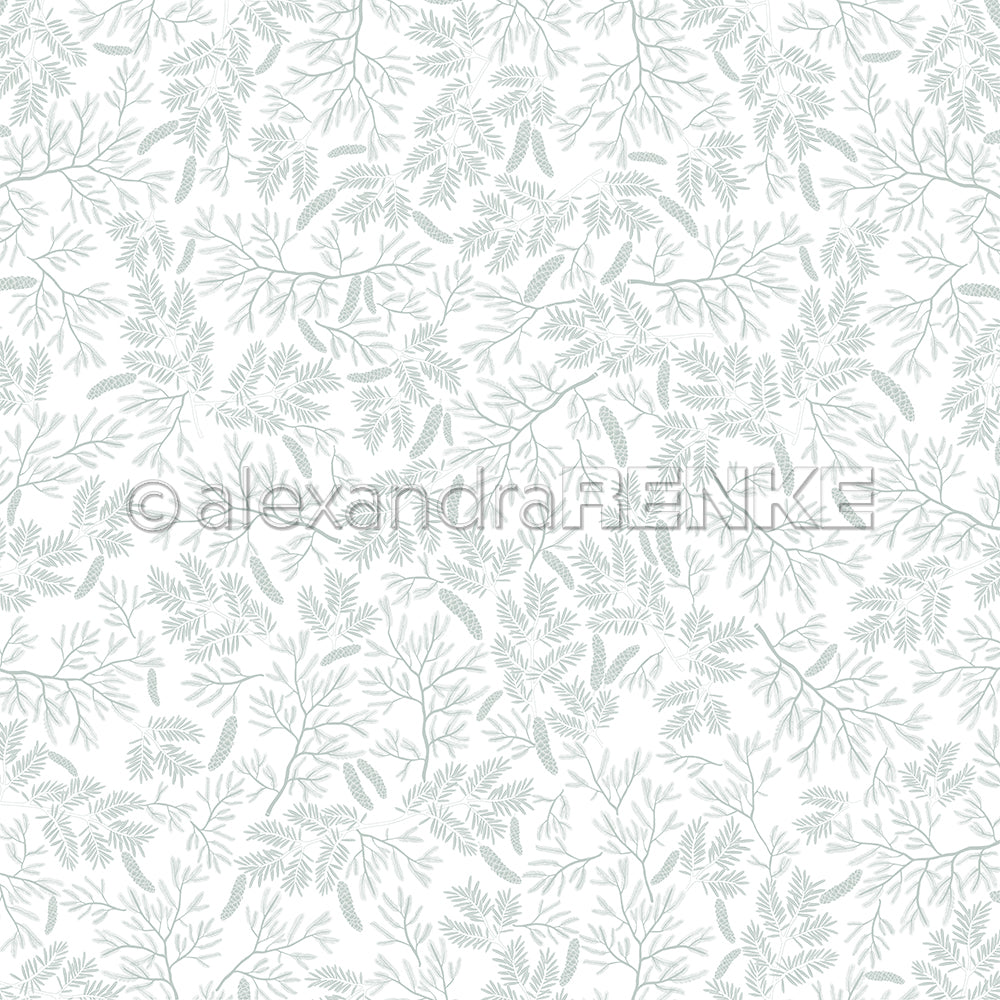 Design paper 'Fir branch variety jasper green'- P-AR-10.3233- A.RENKE