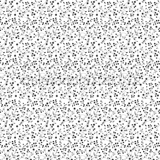 Design paper 'Flower vine black' - P-AR-10.3347 - A.RENKE