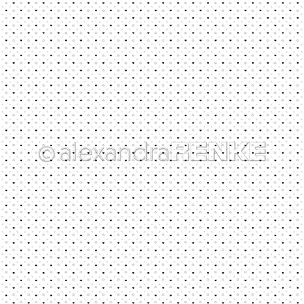 Design paper 'Heart line grid black outline' - P-AR-10.3351 - A.RENKE