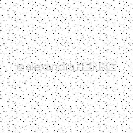 Design paper 'Heart dot flurry black' - P-AR-10.3357 - A.RENKE